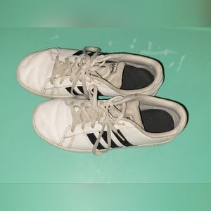 Adidas Classic White and Black Trainers